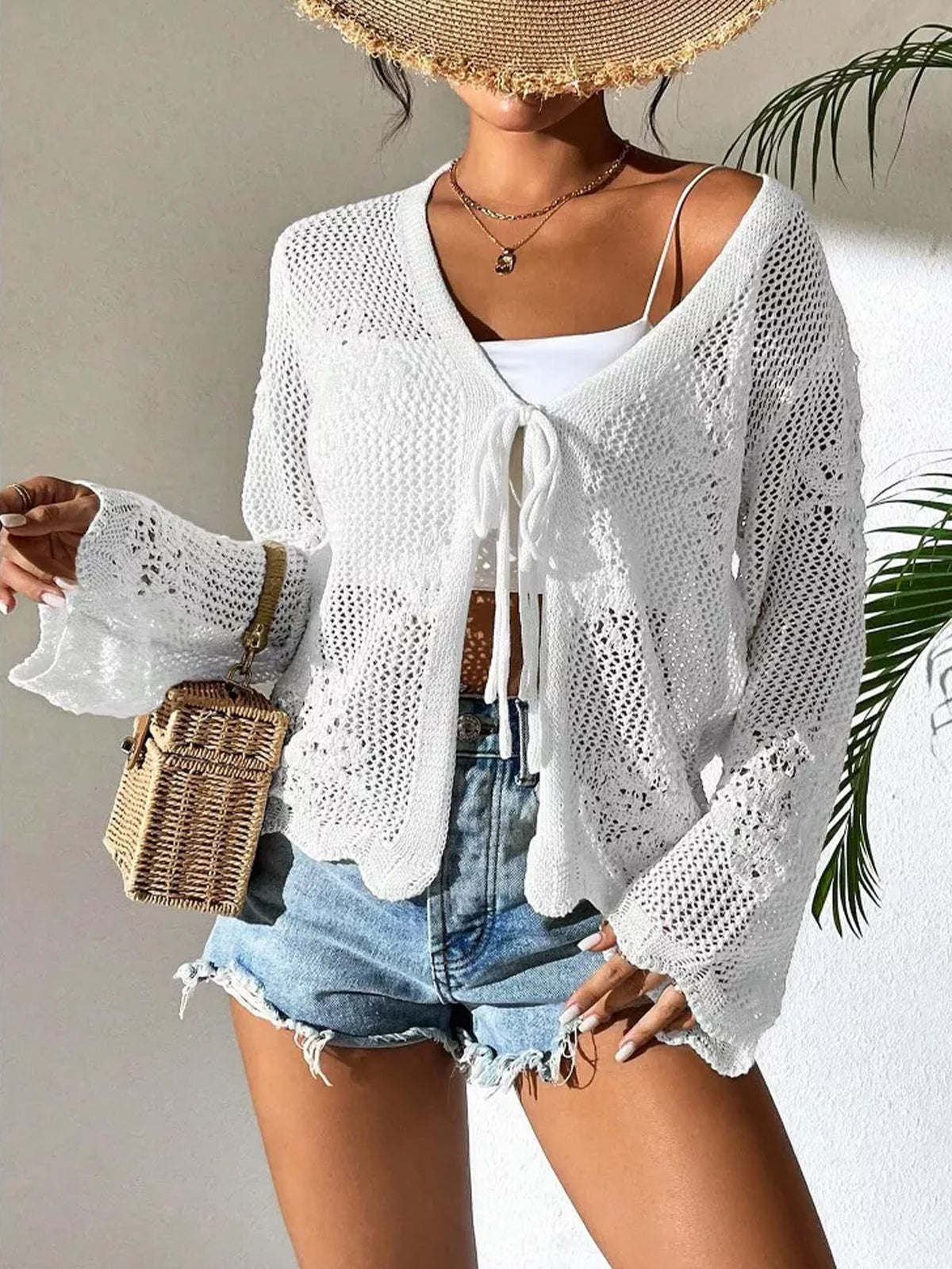 Hollow Out Bikini Cover-Up