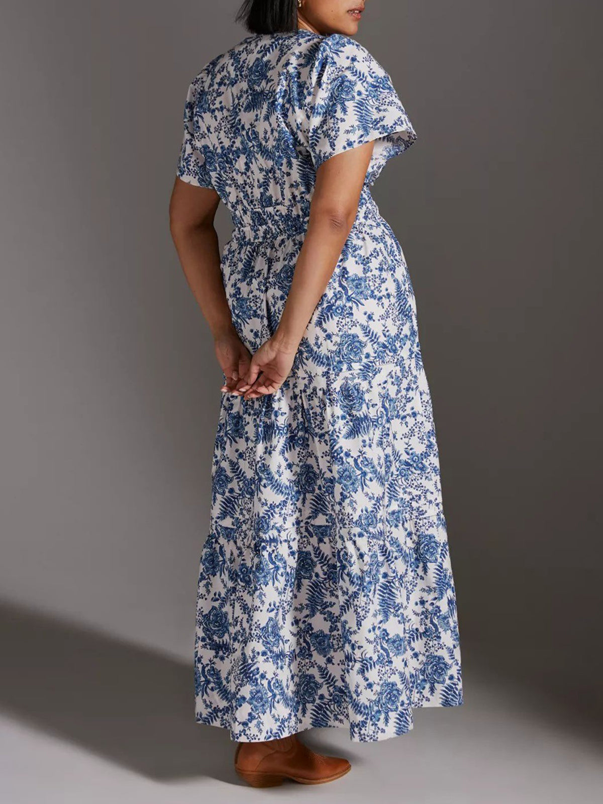 Floral Print Elastic Dress