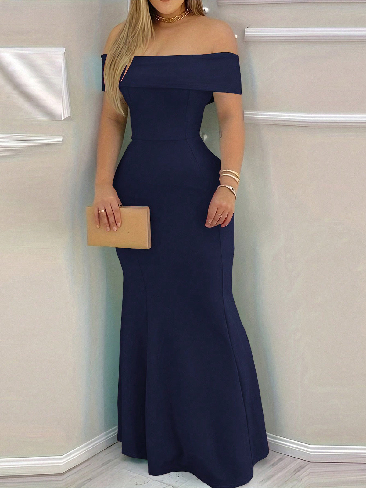High Waist Slim Dress