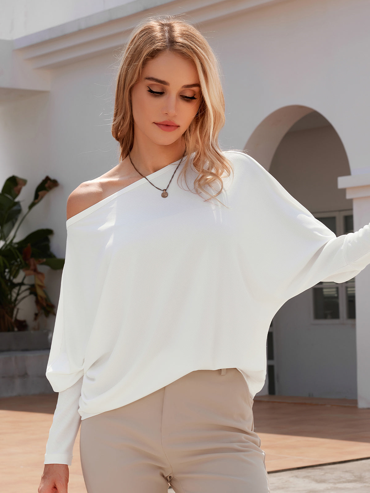 Solid Dolman Sleeve T-Shirt