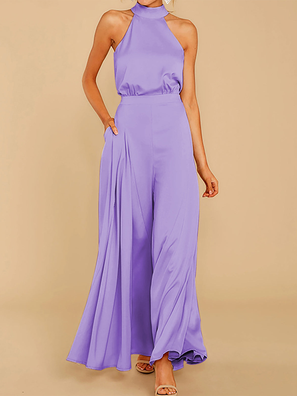 Sleeveless Strapless High Waisted Jumpsuit