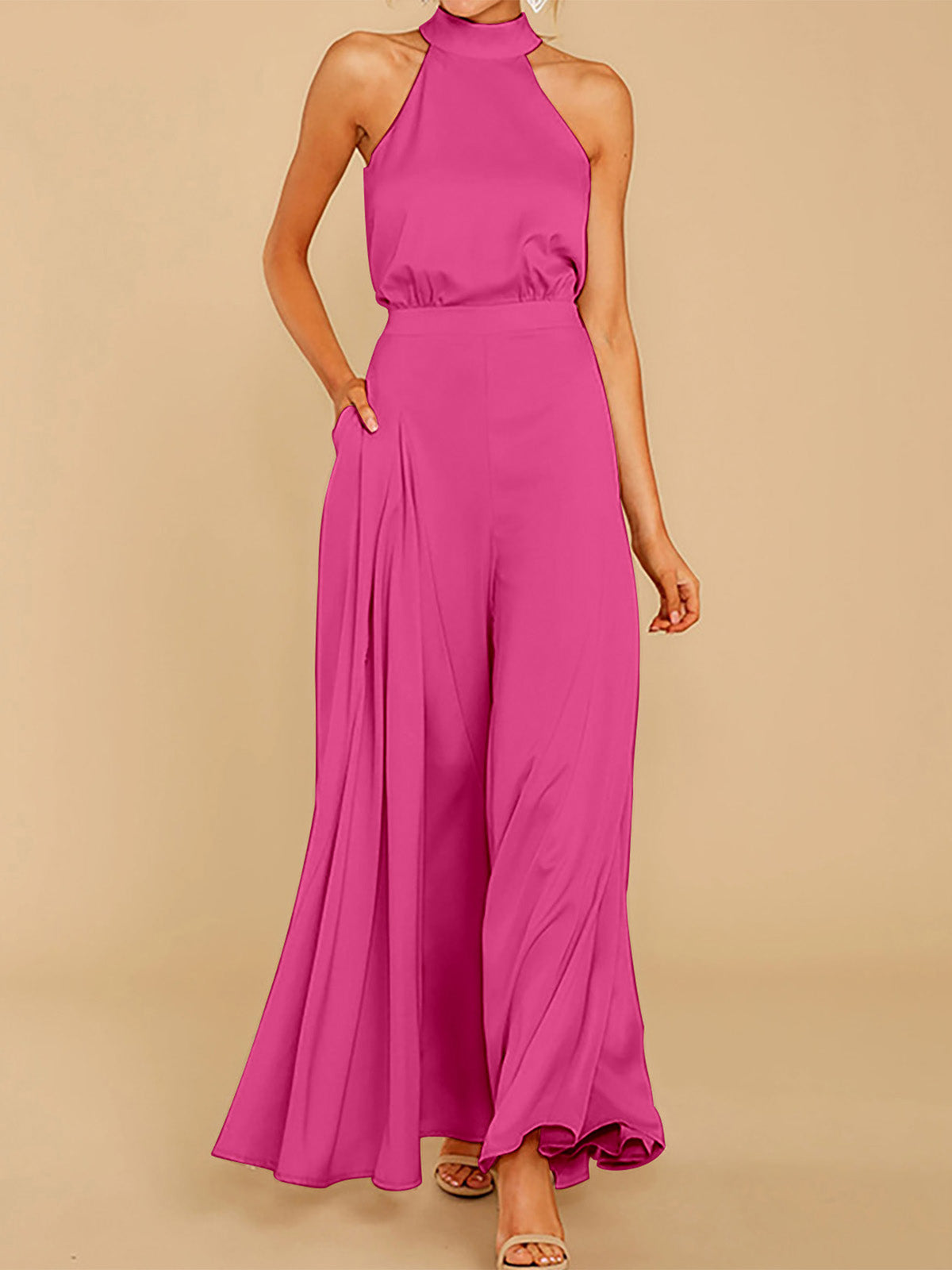 Sleeveless Strapless High Waisted Jumpsuit