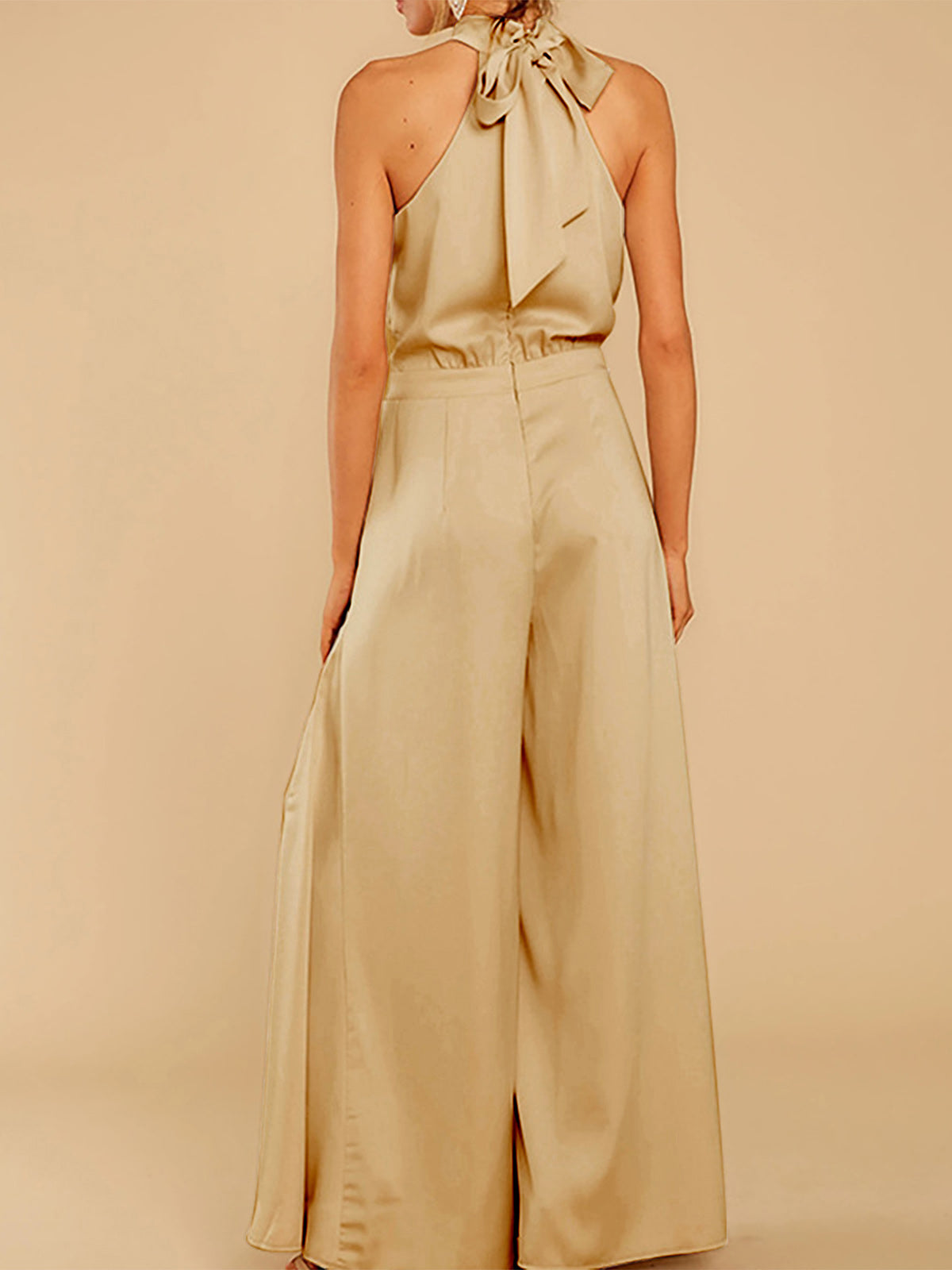Sleeveless Strapless High Waisted Jumpsuit