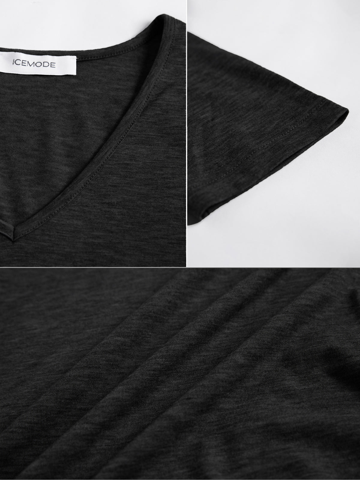 V-neck Solid Color T-shirt