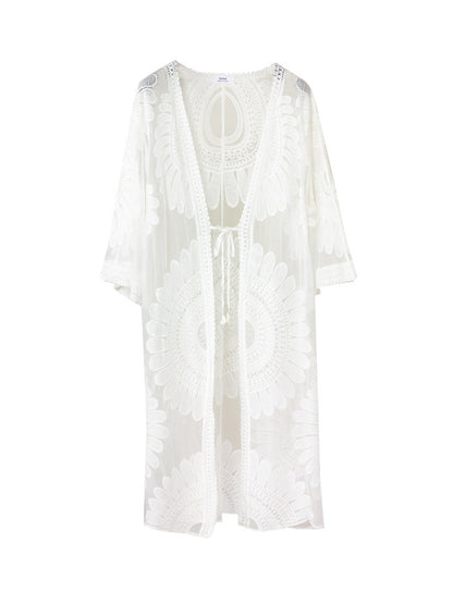Lace Embroidered Bikini Cover-up