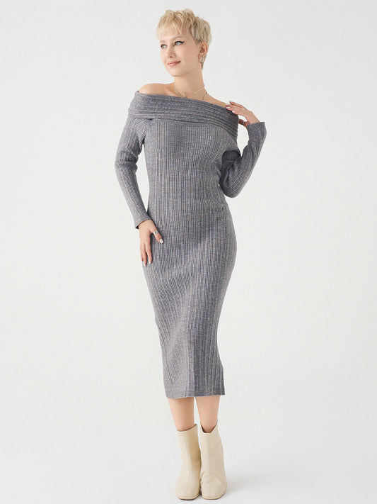 Off  The Shoulder Knit  Dress