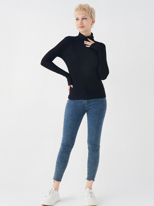 Mid-neck Tight T-shirt