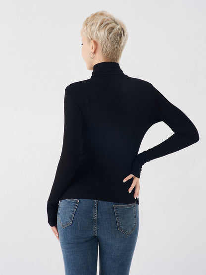 Mid-neck Tight T-shirt