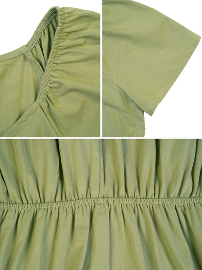 Solid Color Breathable Dress