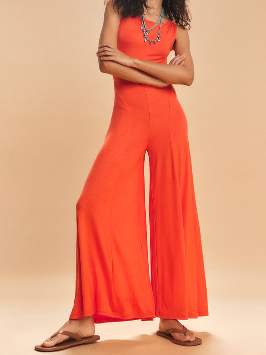 Backless Wide Leg Jumpsuit