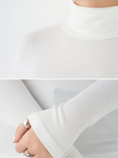 Mid-neck Tight T-shirt