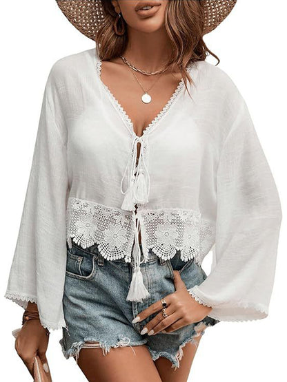 Lace Bell Sleeve Cover-up