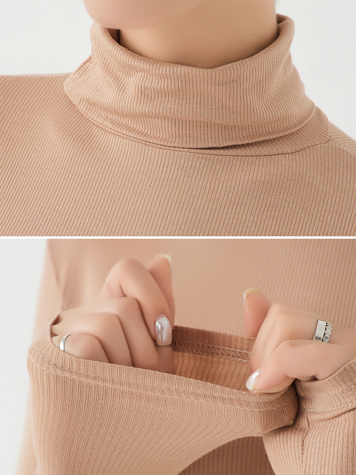 Mid-neck Tight T-shirt