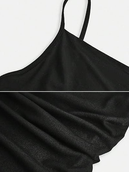 Spaghetti Straps Pleated Dress