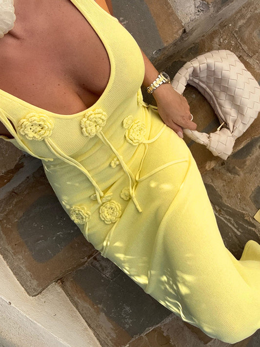 3D Flower Knit Cover-up
