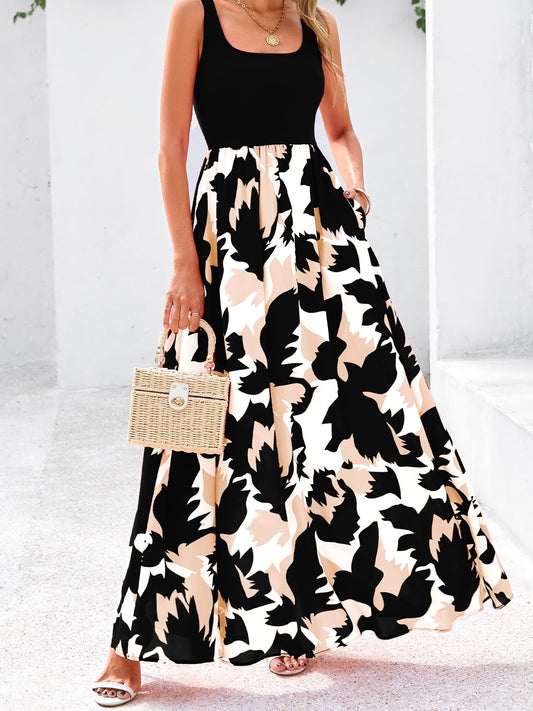 Square Neck Floral Tank Dress