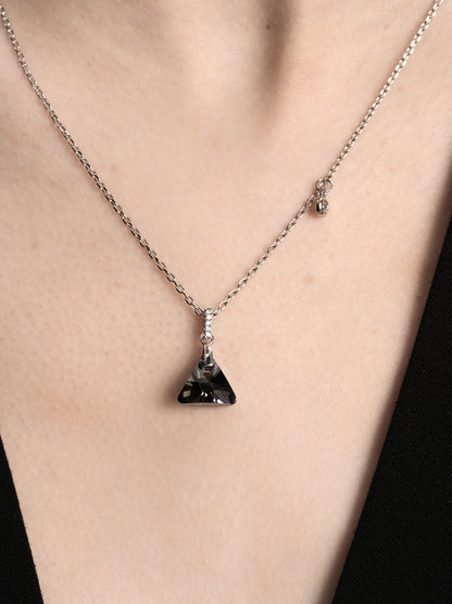 Geometric Crystal Pendant Necklace