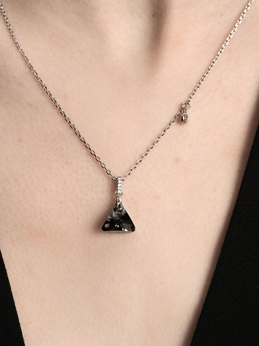 Geometric Crystal Pendant Necklace