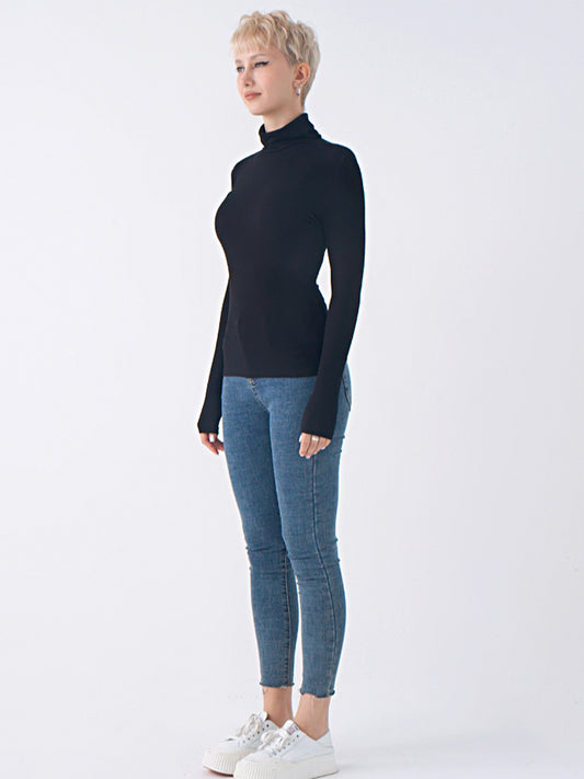 Mid-neck Tight T-shirt