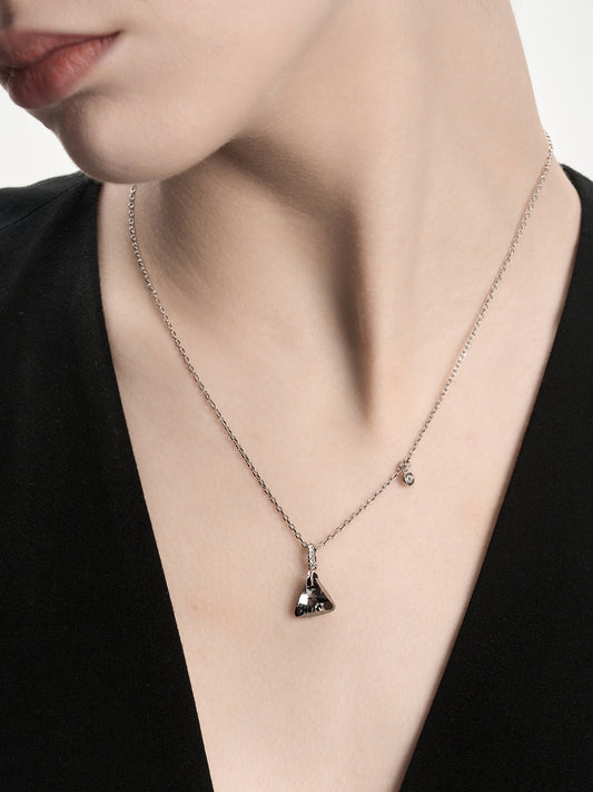 Geometric Crystal Pendant Necklace