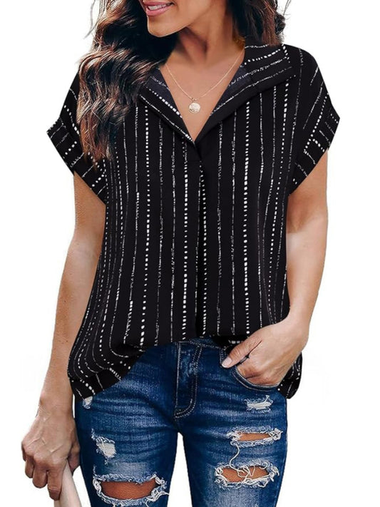 Stripe Short Sleeve Shirts