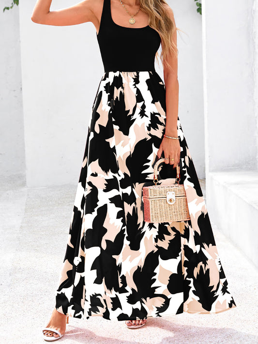 Square Neck Floral Tank Dress