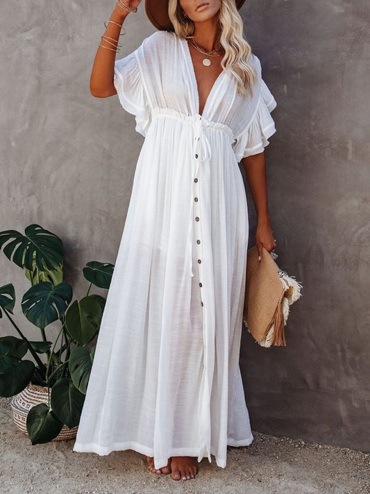Drawstring Beach Cover-up