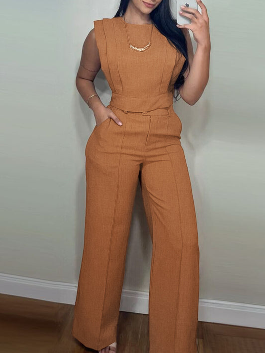 Tank & Wide Leg Pants Set