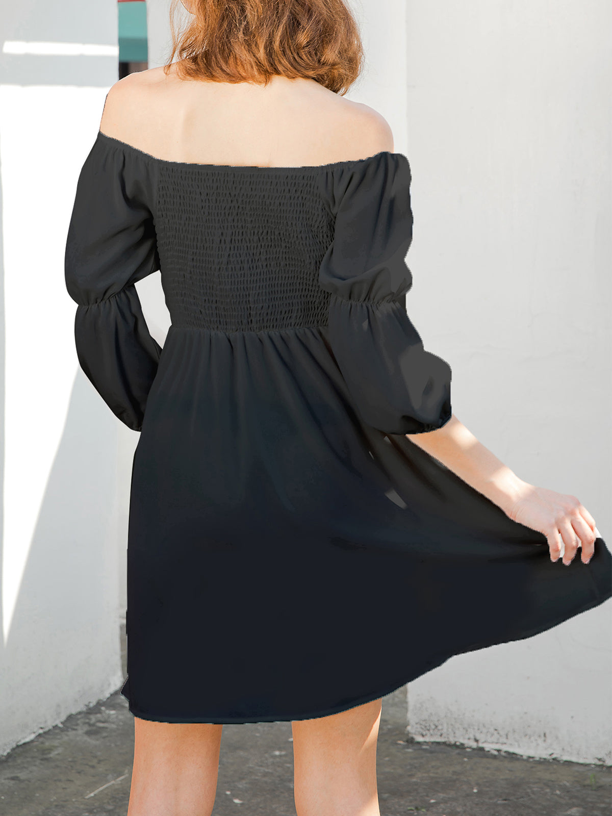 Off Shoulder Square Neck Dress