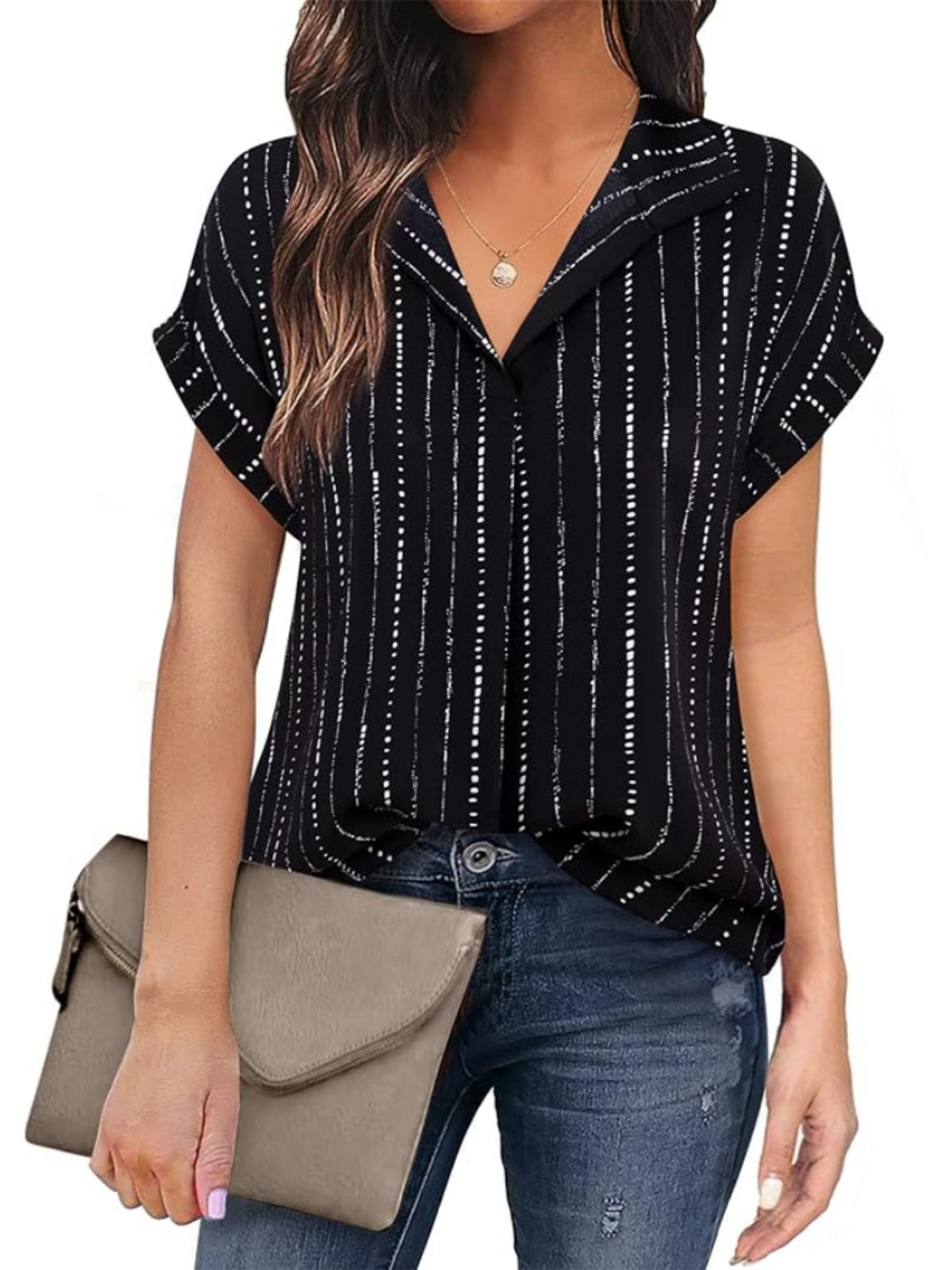 Stripe Short Sleeve Shirts
