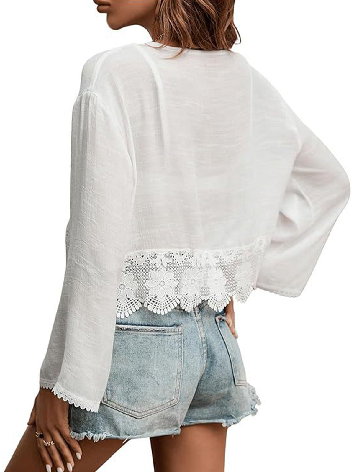 Lace Bell Sleeve Cover-up
