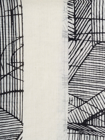 Stripe Print Silk Scarf