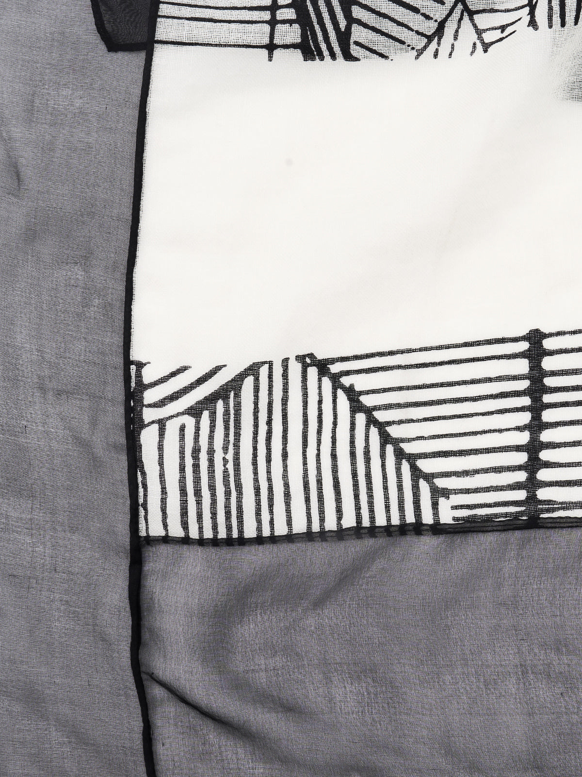 Stripe Print Silk Scarf