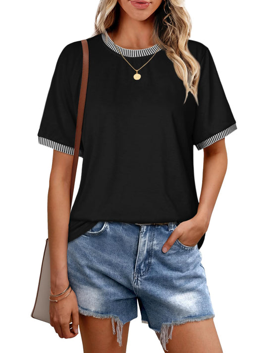Contrast Crew Neck T-Shirt
