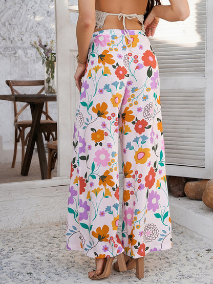 Bohemian Floral Wide Leg Pants
