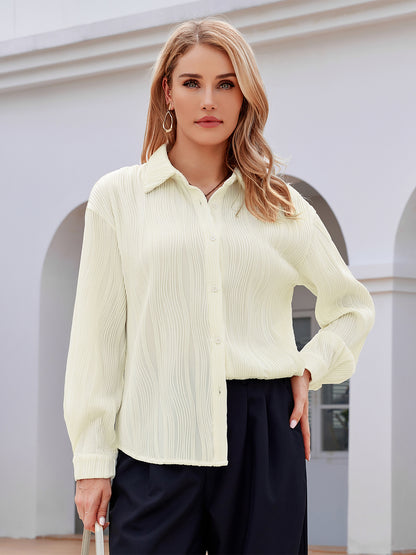Textured Button Down Shirt