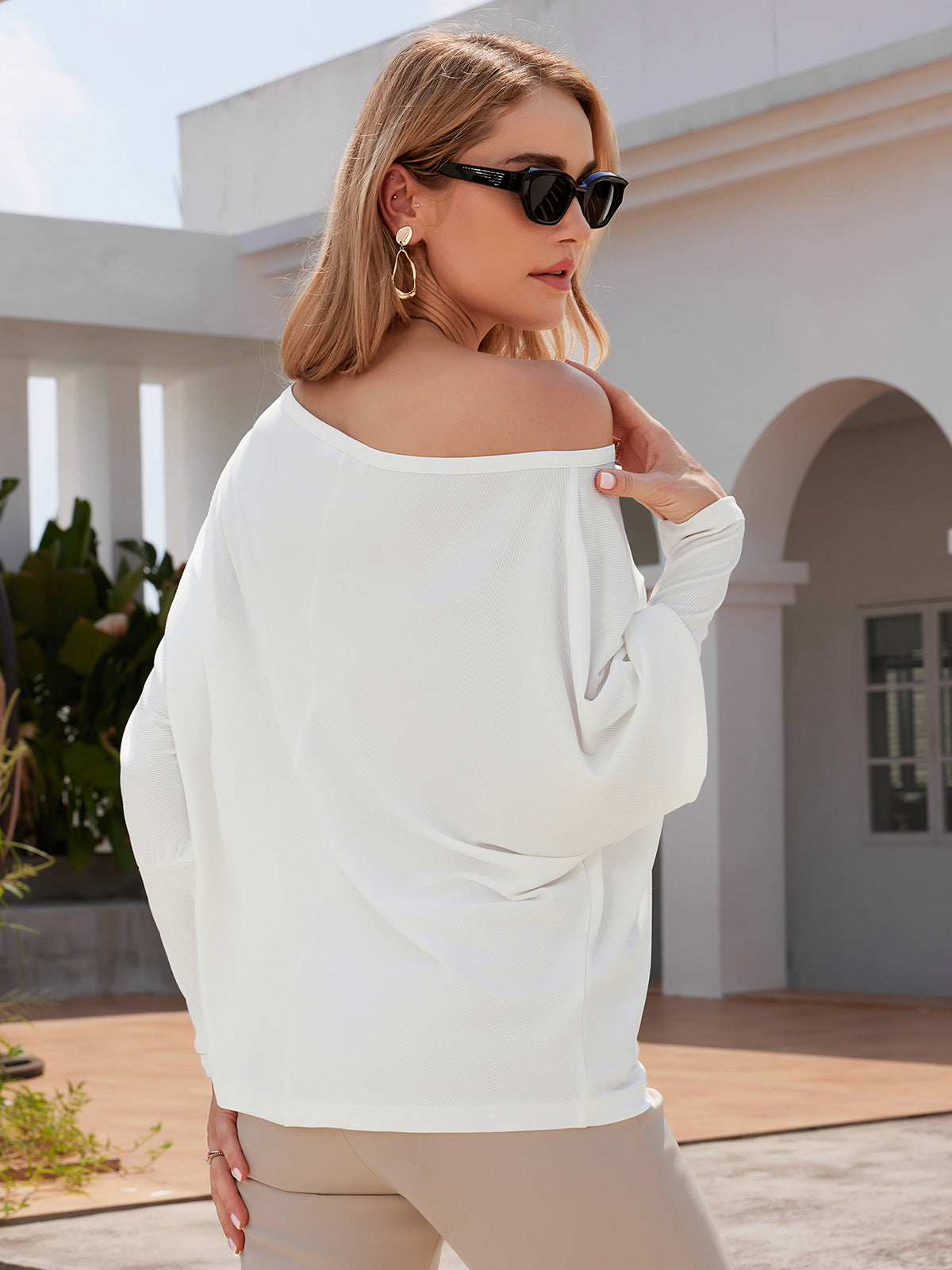 Solid Dolman Sleeve T-Shirt