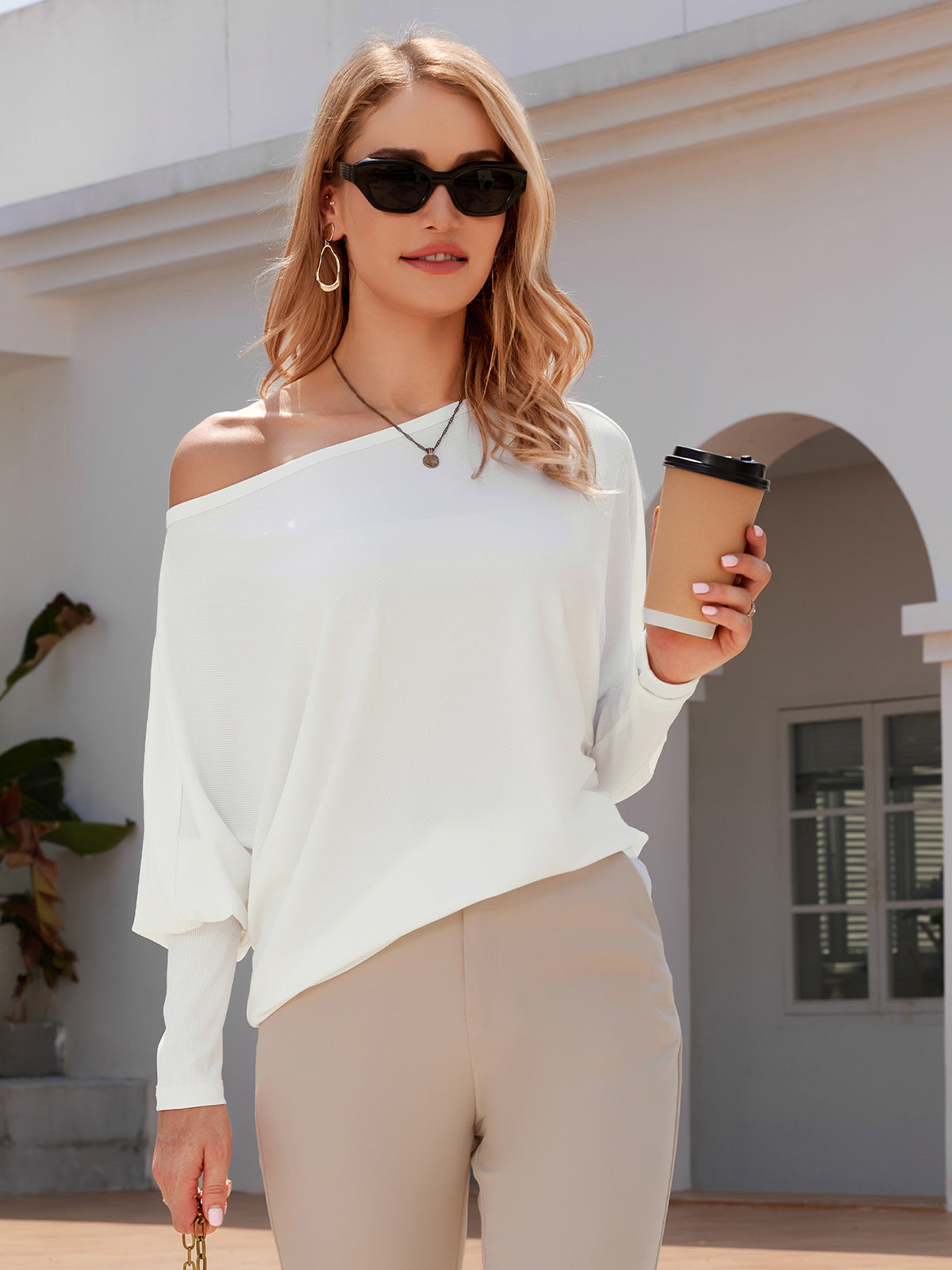 Solid Dolman Sleeve T-Shirt