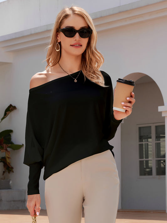 Solid Dolman Sleeve T-Shirt