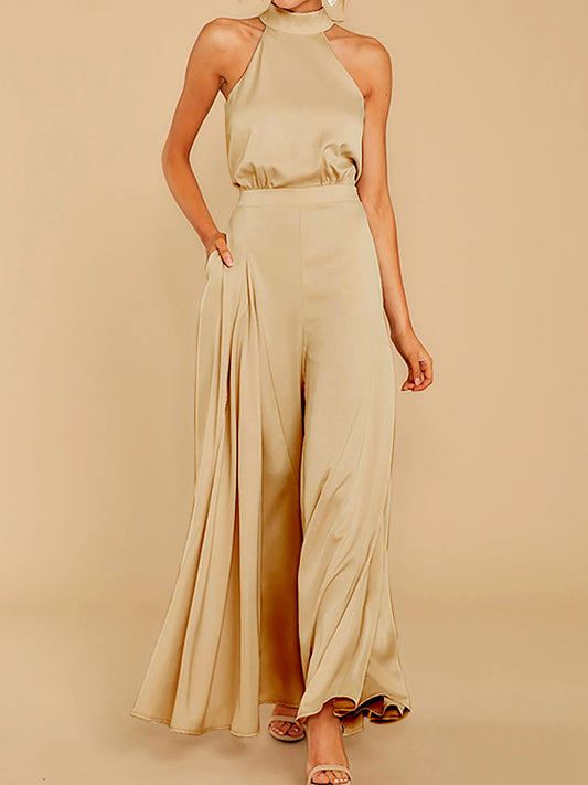 Sleeveless Strapless High Waisted Jumpsuit