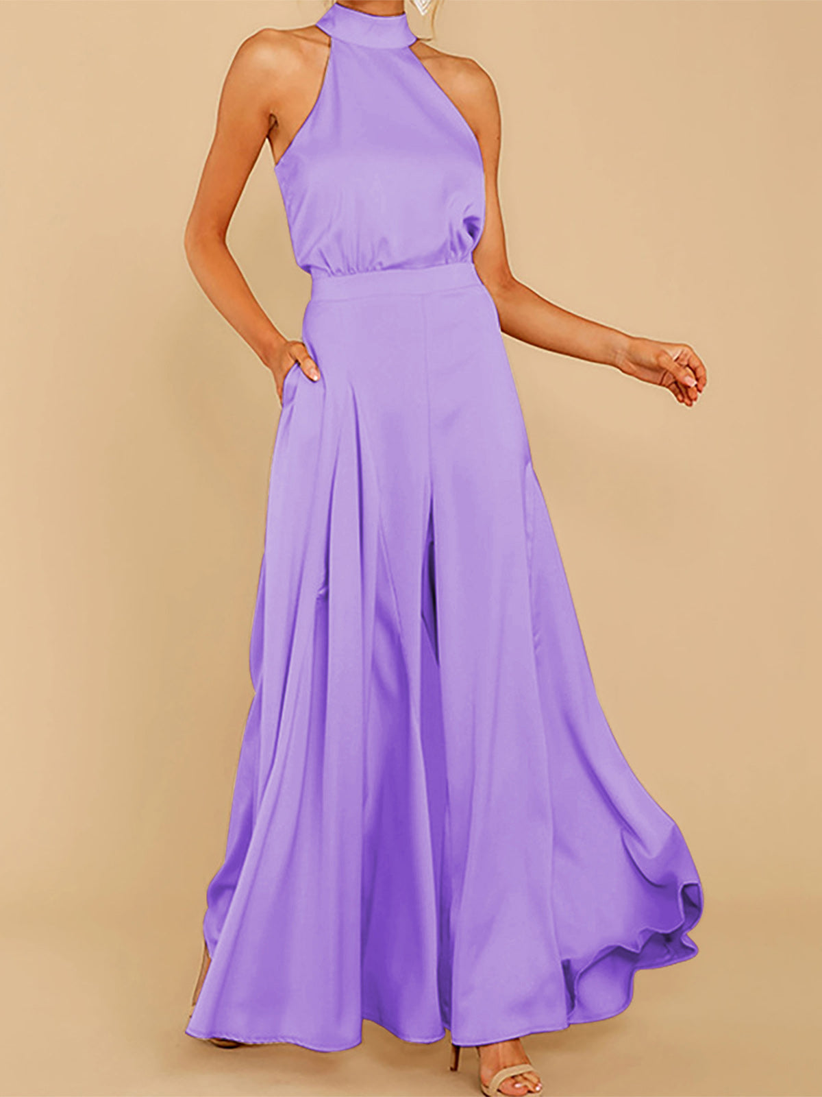 Sleeveless Strapless High Waisted Jumpsuit