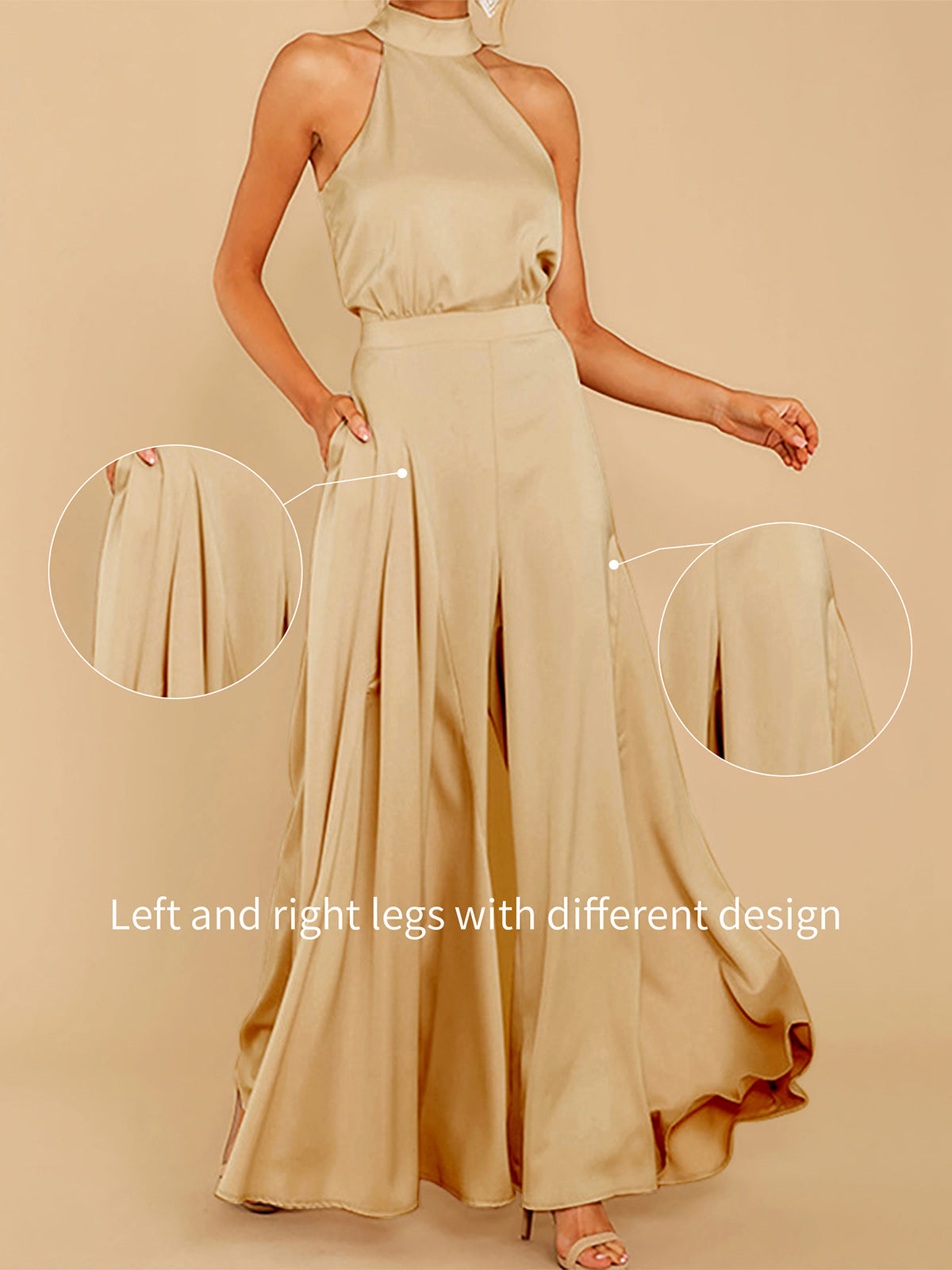 Sleeveless Strapless High Waisted Jumpsuit
