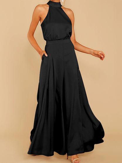 Sleeveless Strapless High Waisted Jumpsuit