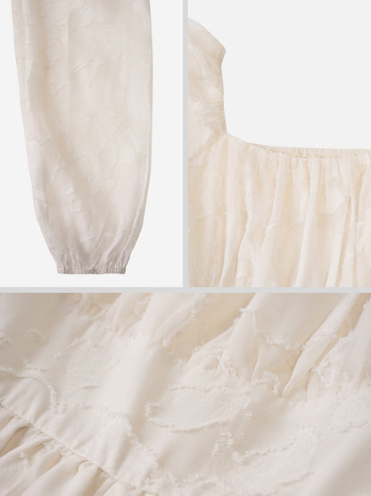 Square Neck Floral Dress