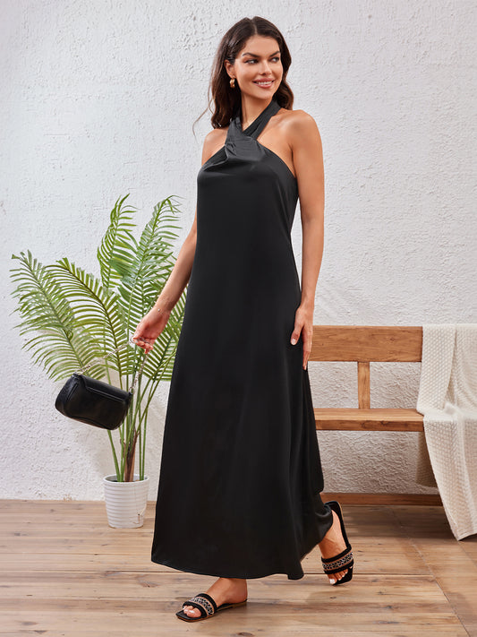 Halter Neck Maxi Gown Dress