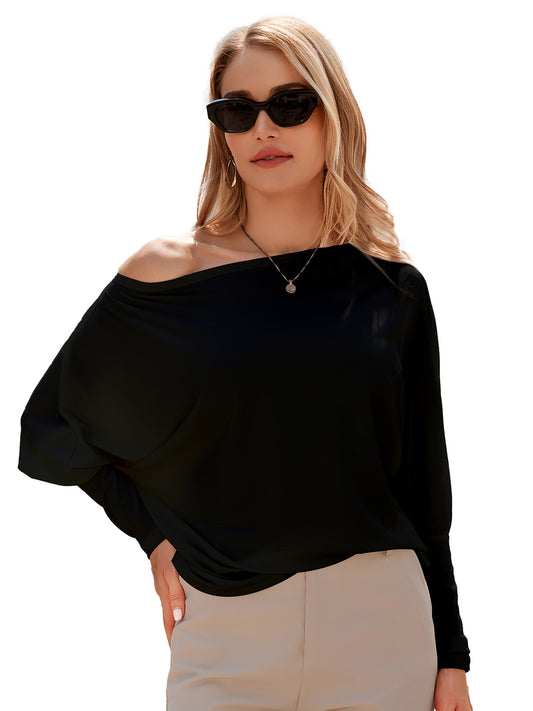 Solid Dolman Sleeve T-Shirt